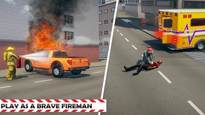 城市消防车救援模拟-2