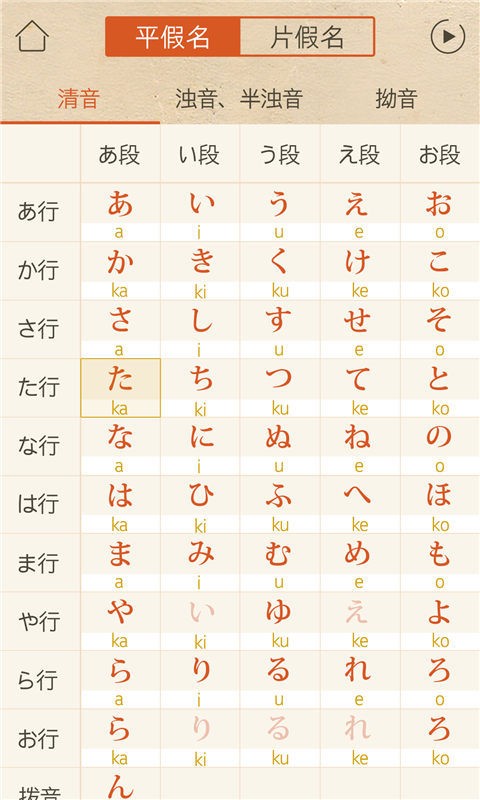 日语五十音图教程-1